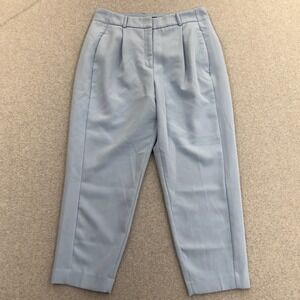 Express Pants Womens 10s Short Light Blue Pleated Office Academia Preppy